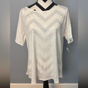 Elizabeth James Kiara Tee ivory new with tags